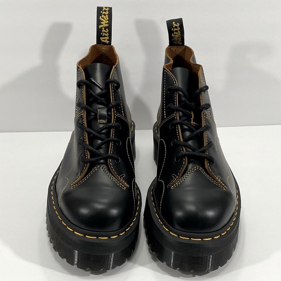 NEW DR MARTENS CHURCH QUAD PLATFORM BOOTS - Picture 4 of 10
